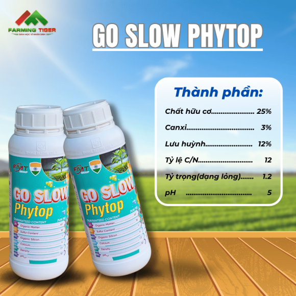  Go Slow Phytop (1L)|Phân bón hữu cơ - Bổ sung Canxi, Lưu Huỳnh/ Hỗ Trợ Chống Nấm Trái 